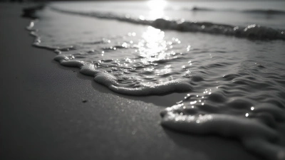 Gentle Water Ripples On Textured Beach