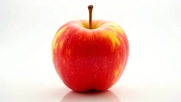 Glossy Red Apple With Fiery Hues