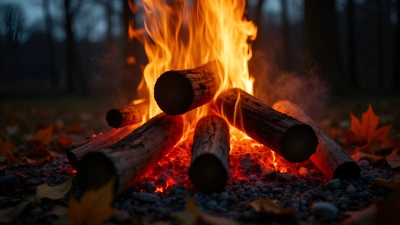 Glowing Embers and Flames in Rustic Fire Pit