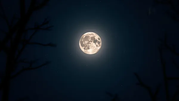 Glowing Full Moon Illustration With Craters