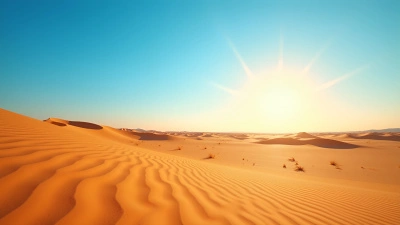 Golden Desert Landscape With Rolling Sand Dunes