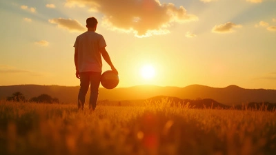 Golden Hour Person Holding Globe Ball