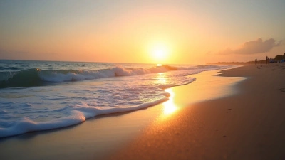 Golden Hour Seashore With Gentle Waves