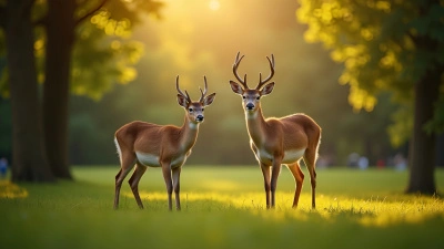 Graceful Deer In Sunlit Green Park
