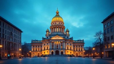 Grand Building With Gleaming Gold Dome