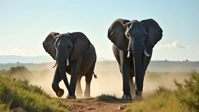 Gray And Black Elephants Walking In Savanna