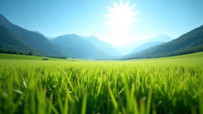 Green Grass Field with Towering Mountains