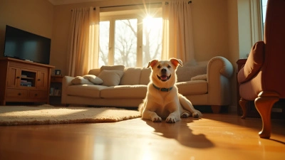 Happy Dog Sitting Calmly Indoors