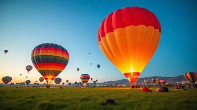 Hot Air Balloon Contest Over Green Field
