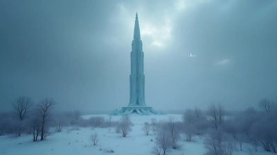 Icy Tower in Snowy Barren Landscape