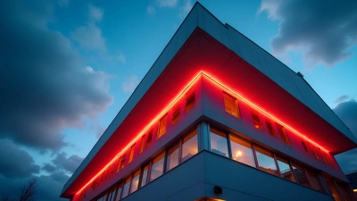 Illuminated Modern Building With Vibrant Exterior Lighting