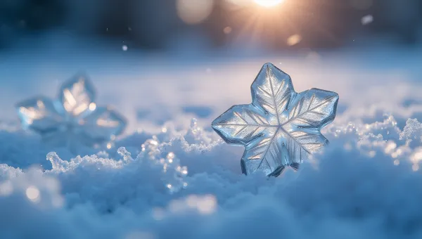 Intricate Ice Crystals Close-Up In Winter