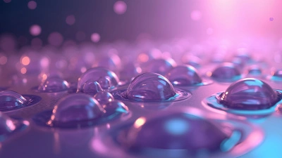 Iridescent Purple Bubbles On Liquid Surface