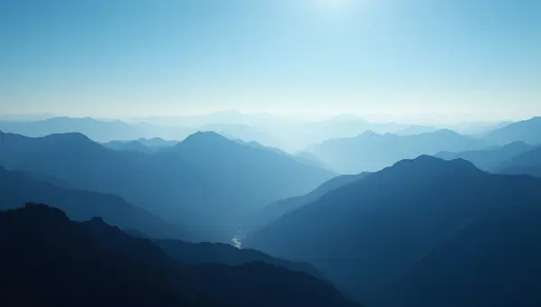 Layered Mountain Ranges Silhouette At Daytime