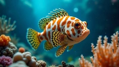 Leopard Puffer Fish Close-Up In Tropical Reef