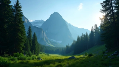 Lush Green Forest At Mountain Base