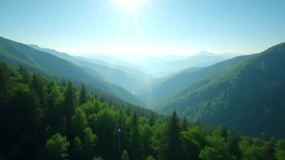 Lush Green Forest And Rolling Mountains