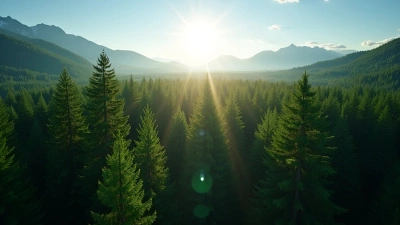 Lush Green Forest With Tall Pine Trees