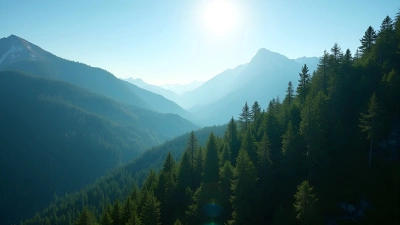 Lush Green Pine Trees Covering Mountain Slope