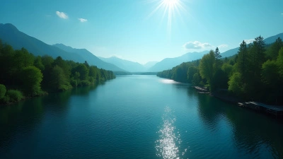 Lush Green Trees Along Calm Lake Shoreline