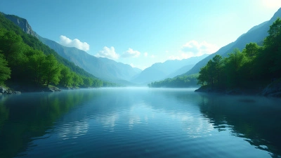 Lush Green Trees Along Serene Lake Shoreline