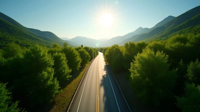 Lush Green Trees Along Winding Road