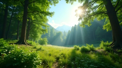Lush Green Trees Thriving In Natural Forest