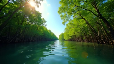 Lush Mangrove Forest With Calm Water Reflections