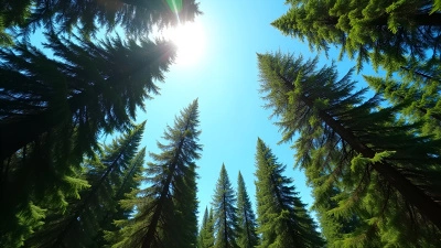 Lush Pine Trees in Dense Forest
