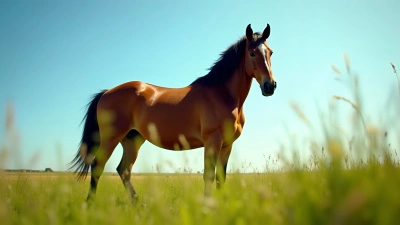 Majestic Brown Horse In Sunlit Meadow
