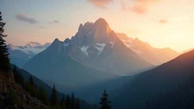 Majestic Mountain At Golden Hour Light