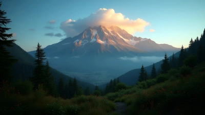 Majestic Mountain Bathed in Golden Sunlight