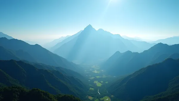 Majestic Mountain Range With Lush Green Valleys