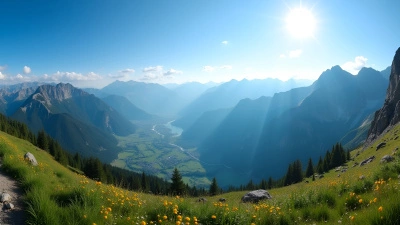 Majestic Mountain Ranges With Lush Green Valleys