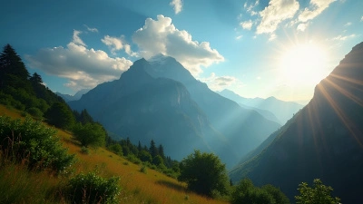 Majestic Mountain Under Bright Blue Sky