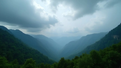 Majestic Mountains With Lush Green Trees Under Overcast Sky