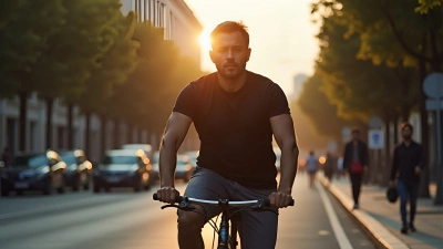 Man Cycling on City Street Daytime