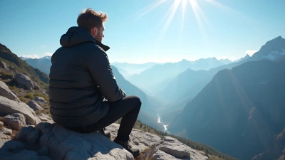 Man Sitting on Rocky Mountain Outdoors