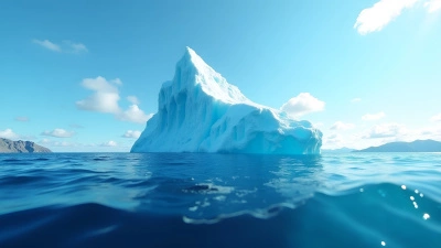 Massive Jagged Iceberg Floating in Ocean