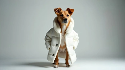 Medium-Sized Dog In Stylish White Coat