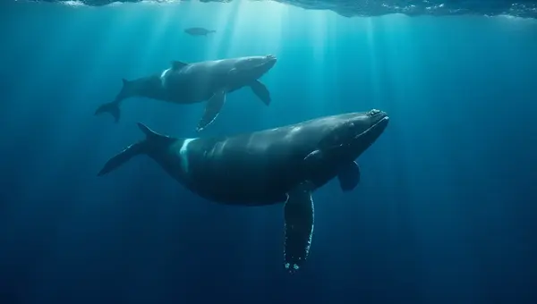 Melon-Headed Whales Swimming in Blue Ocean