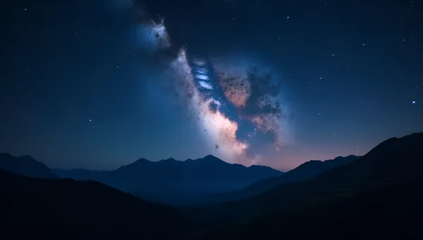 Milky Way Galaxy Over Clear Night Sky