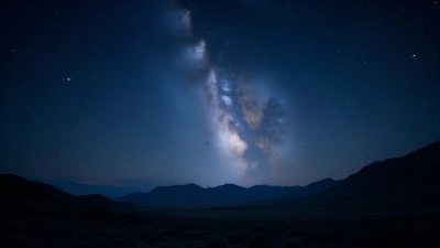 Milky Way Galaxy Over Dark Landscape