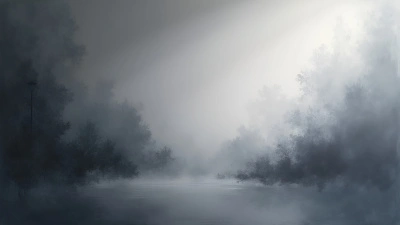 Minimalist Gray Abstract Painting With Textured Brushstrokes