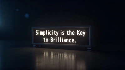 Minimalist LED Sign Featuring Key Simplicity Quote