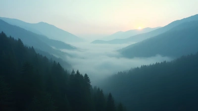 Mist-Covered Mountain Peaks With Evergreen Forests