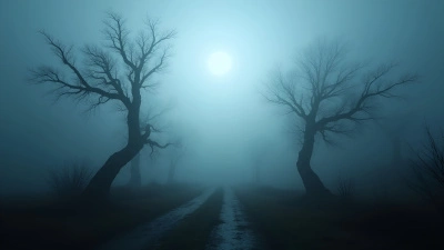 Mist-Shrouded Landscape With Bare Skeletal Trees