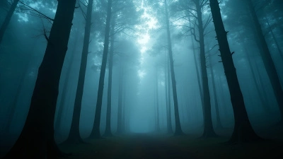 Misty Forest With Towering Trees in Fog