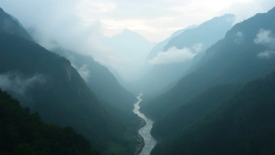 Misty Mountain Landscape With Fog And Forests