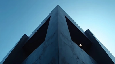 Modern Black Concrete Building With Sharp Angles